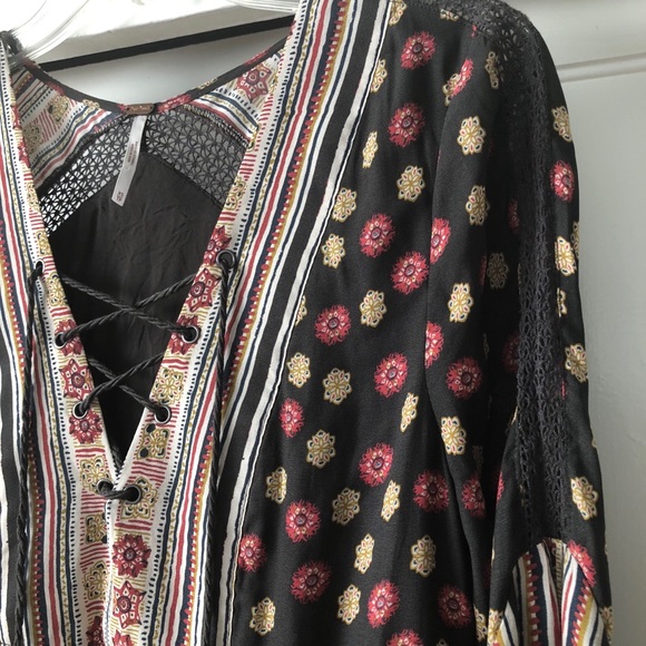 free people🌿 boho patterned mini dress - Picture 4 of 7